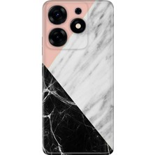 Nurdic Tecno Spark 10 Pro Kılıf Kamera Korumalı Silikon Desenli Resimli Uv Kapak Siyah Pembe Beyaz Mermer