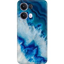 Nurdic Oppo Reno 13 Pro Kılıf Oppo Dekoratif Silikon Baskılı Kapak Koyu Ametist
