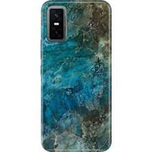 Nurdic Infınıx GT30 Pro Kılıf Renkli Silikon Baskılı Tpu Mavi Mermer