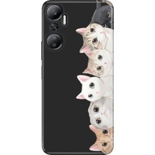 Nurdic Infinix Hot 20 Kılıf Kamera Korumalı Silikon Resimli Uv Kapak Pisi Pisi Kedi