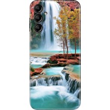 Nurdic Samsung Galaxy S24 Fe Kılıf S24-FE Desen Üzeri Baskılı Silikon Şelale