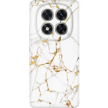 Nurdic Xiaomi Redmi Note 15 Pro Plus+ 5g Kılıf Desenli Silikon Baskılı Kapak Sarı Beyaz Mermer