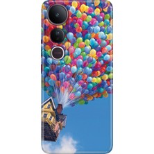 Nurdic Vivo V50 Lite 5g Kılıf Renkli Silikon Baskılı Tpu Balonlu Ev