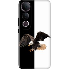 Nurdic Vivo V50 Lite 5g Kılıf Art Silikon Baskılı Tpu Siyah Beyaz Parçalı