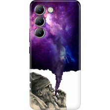Nurdic Vivo V30 Lite Uyumlu Kılıf Desenli Baskılı Silikon Smoke