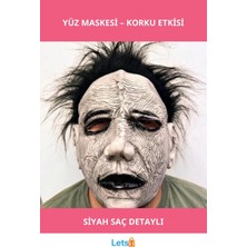 Letsii Ikonik Michael Myers Siyah Saçlı Yüz Maskesi Film Temalı Parti Aksesuarı