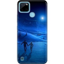Nurdic Realme C21Y C25Y Kılıf 0.4mm Lazer Kesim Silikon Kapak Cold Love