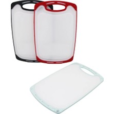 MiraLive 31X20CM  Küçük  Plastik  Kesim Panosu  Kaymaz Silikon Kenarlık - 10MM Kalınlık (K95)