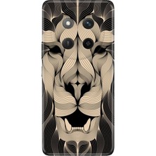 Nurdic Honor X60 Pro - X9C 5g Kılıf Renkli Silikon Baskılı Tpu Altın Aslan Mandala