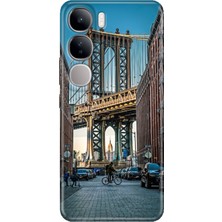 Nurdic Vivo V40 Lite Kılıf V40 Lite Desenli Tpu Silikon Baskılı Brooklyn Köprüsü