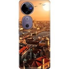 Nurdic Vivo V40 5g Kılıf Vivo V40 Desenli Silikon Baskılı Galata