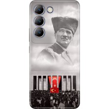 Nurdic Vivo V30 Lite Uyumlu Kılıf Desenli Baskılı Silikon Gazi Mustafa