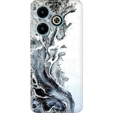 Nurdic Infinix Hot 40 Kılıf Resimli Baskılı Nano Silikon Granit Mermer