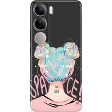 Nurdic Vivo V40 Lite Kılıf V40 Lite Desenli Tpu Silikon Baskılı Uzaydan Gelen Kız