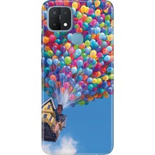 Nurdic Oppo A15S Uyumlu Kılıf Silikon Desenli Resimli Kapak Balonlu Ev