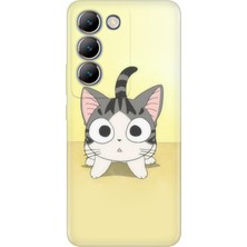 Nurdic Vivo V30 Lite Uyumlu Kılıf Desenli Baskılı Silikon Tekir Kedicik