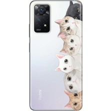 Nurdic Xiaomi Redmi Note 11 Pro 5g Kılıf 0.4mm Lazer Kesim Silikon Pisi Pisi Kedi