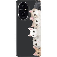 Nurdic Huawei Honor 200-PRO Kılıf Tam Uyumlu Silikon Baskılı Tpu Pisi Pisi Kedi