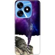 Nurdic Tecno Spark 10 4g Uyumlu Kılıf Silikon Desenli Resimli Kapak Smoke