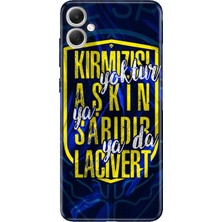 Nurdic Samsung Galaxy A07 Kılıf 6.7 Inc Art Silikon Baskılı Tpu Aşkın Rengi Sarı Lacivert