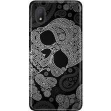 Nurdic Tcl L7 Uyumlu Kılıf 0.4mm Lazer Kesim Desenli Silikon - Skuller