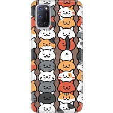 Nurdic Oppo A52 A72 A92 Uyumlu Kılıf Silikon Desenli Resimli Kapak Nankör Kedi