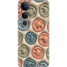 Nurdic Vivo V50 Lite 5g Kılıf Tema Art Desenli Baskılı Silikon Smiling
