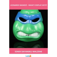 Letsii Ninja Kaplumbağalar Leonardo Kostüm Maskesi Esnek ve Dayanıklı