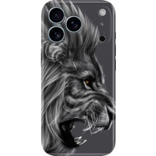Nurdic iPhone 17 Pro Max 6.91 Inch Kılıf Renkli Silikon Baskılı Tpu Kara Aslan