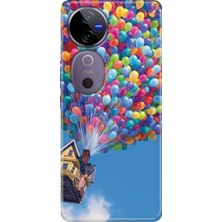 Nurdic Vivo V40 5g Kılıf Vivo V40 Desenli Silikon Baskılı Balonlu Ev