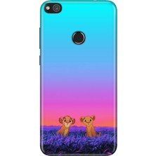 Nurdic Huawei P9 Lite 2017 Uyumlu Kılıf Desenli Baskılı Silikon Junior Aslanlar