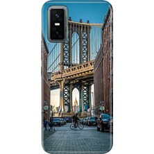 Nurdic Infınıx GT30 Pro Kılıf Renkli Silikon Baskılı Tpu Brooklyn Köprüsü