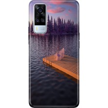 Nurdic Vivo Y51 Uyumlu Kılıf Resimli Desenli Silikon Romantik Rıhtım