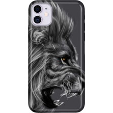 Nurdic iPhone 11 Kılıf Resimli Silikon - Kara Aslan STOK2115