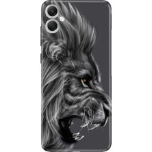 Nurdic Samsung Galaxy A07 Kılıf 6.7 Inc Renkli Silikon Baskılı Tpu Kara Aslan