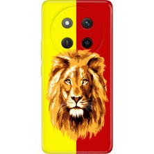 Nurdic Honor Magic 7 Lite Kılıf Renkli Silikon Baskılı Tpu Sarı Kırmızı Parçalı Aslan