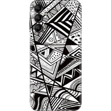 Nurdic Samsung Galaxy A25 Uyumlu Kılıf Silikon Desenli Resimli Siyah/beyaz