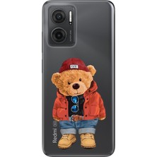Nurdic Xiaomi Redmi Note 11E Kılıf 0.4mm Silikon Desenli Teddy Bear