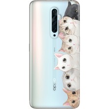 Nurdic Oppo Reno 2z Uyumlu Kılıf Silikon Desenli Resimli Kapak Pisi Pisi Kedi