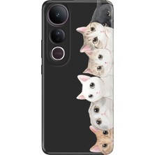 Nurdic Vivo V50 Lite 5g Kılıf Renkli Silikon Baskılı Tpu Pisi Pisi Kedi