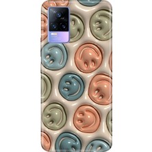 Nurdic Vivo V21E Uyumlu Kılıf Resimli Desenli Silikon Smiling