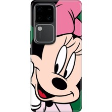 Nurdic Vivo V30 Uyumlu Kılıf Resimli Desenli Silikon Arka Kapak Minnie Smile