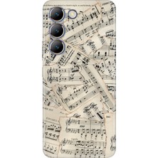 Nurdic Vivo V30 Lite Uyumlu Kılıf Desenli Baskılı Silikon Beste Nota