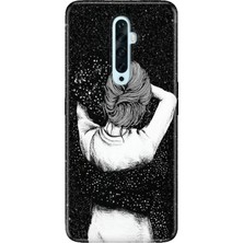 Nurdic Oppo Reno 2z Uyumlu Kılıf Silikon Desenli Resimli Kapak Siyah Aşk