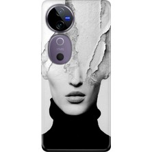 Nurdic Vivo V40 5g Kılıf Vivo V40 Desenli Silikon Baskılı Art Girl