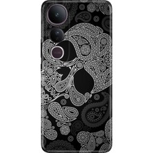 Nurdic Vivo V50 Lite 5g Kılıf Dekoratif Silikon Baskılı Kapak Skuller