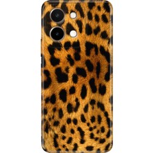 Nurdic Vivo Y28 Uyumlu Kılıf Silikon Desenli VIVOY28 Baskılı Leopar Kürk