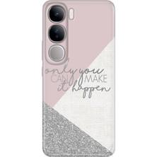 Nurdic Vivo V40 Lite Kılıf V40 Lite Desenli Tpu Silikon Baskılı Happen