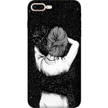 Nurdic iPhone 7 Plus 8 Plus Kılıf Resimli Silikon - Siyah Aşk STOK2158
