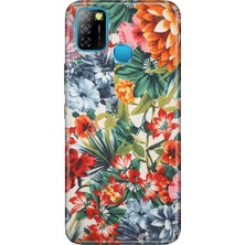 Nurdic Infinix Smart 5 Kılıf Silikon Tioserisi Desenli Resimli - Sanatsal Çiçek